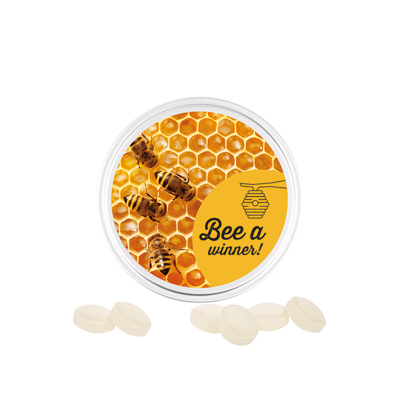 Midi Dose weiß Mini Bonbons Japanische Minze Midi Dose weiß Mini Bonbons Japanische Minze