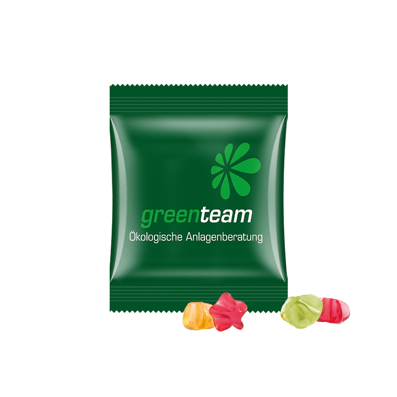 Minitüte 10 g kompostierbare Folie weiß Trolli Fruchtgummi Sterne Minitüte 10 g kompostierbare Folie weiß Trolli Fruchtgummi Sterne