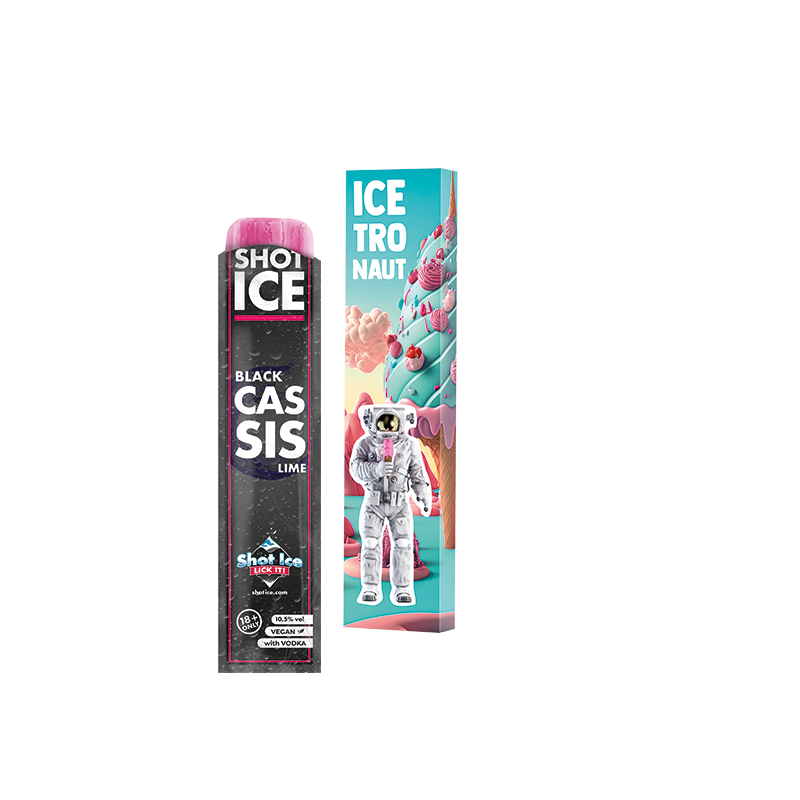Long Box Shot Ice - Black Cassis Lime 10 5% vol Long Box Shot Ice - Black Cassis Lime 10 5% vol