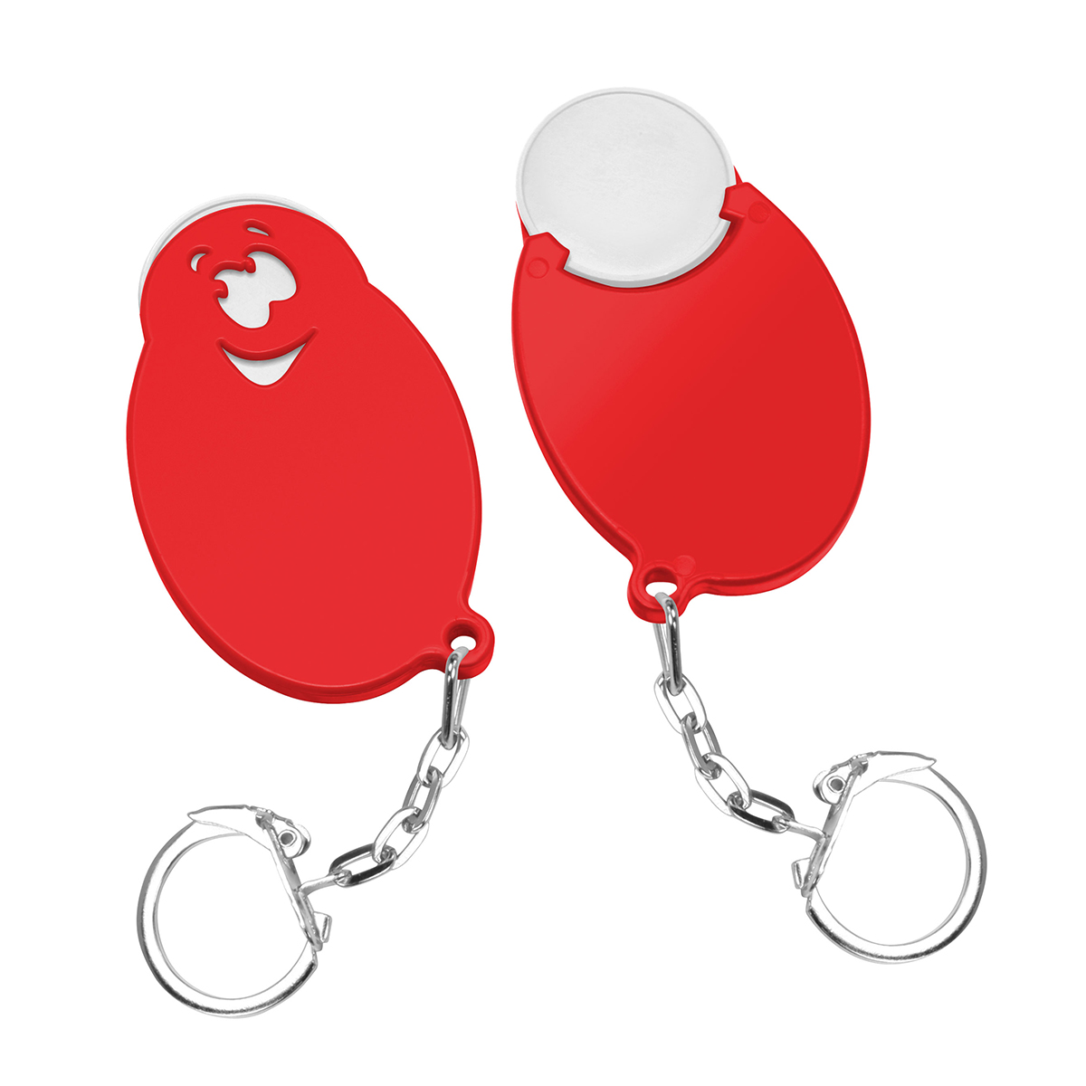 Chiphalter mit 1€-Chip Gesicht Chiphalter mit 1€-Chip Gesicht