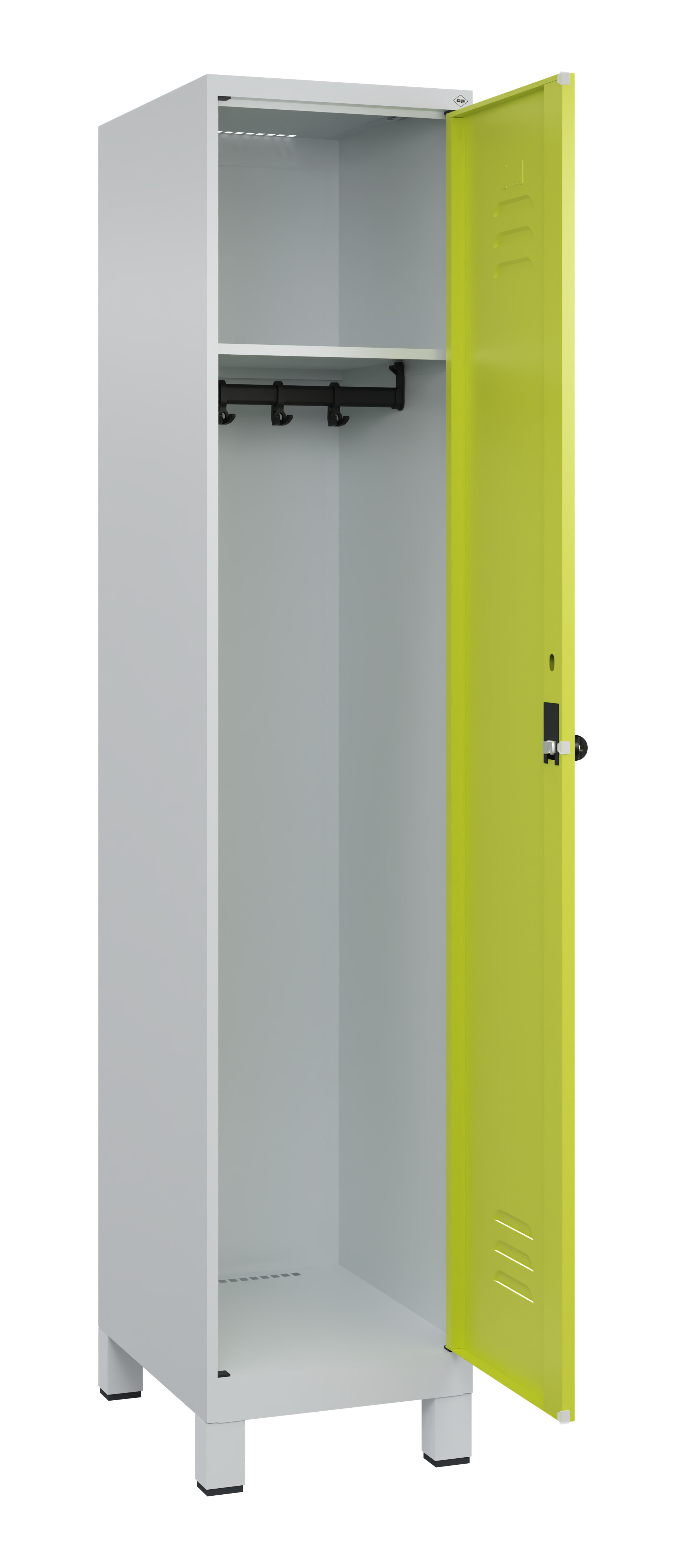 Spind Classic Plus, Füße, 1 Abteil, 1950x400x500mm Spind Classic Plus, Füße, 1 Abteil, 1950x400x500mm