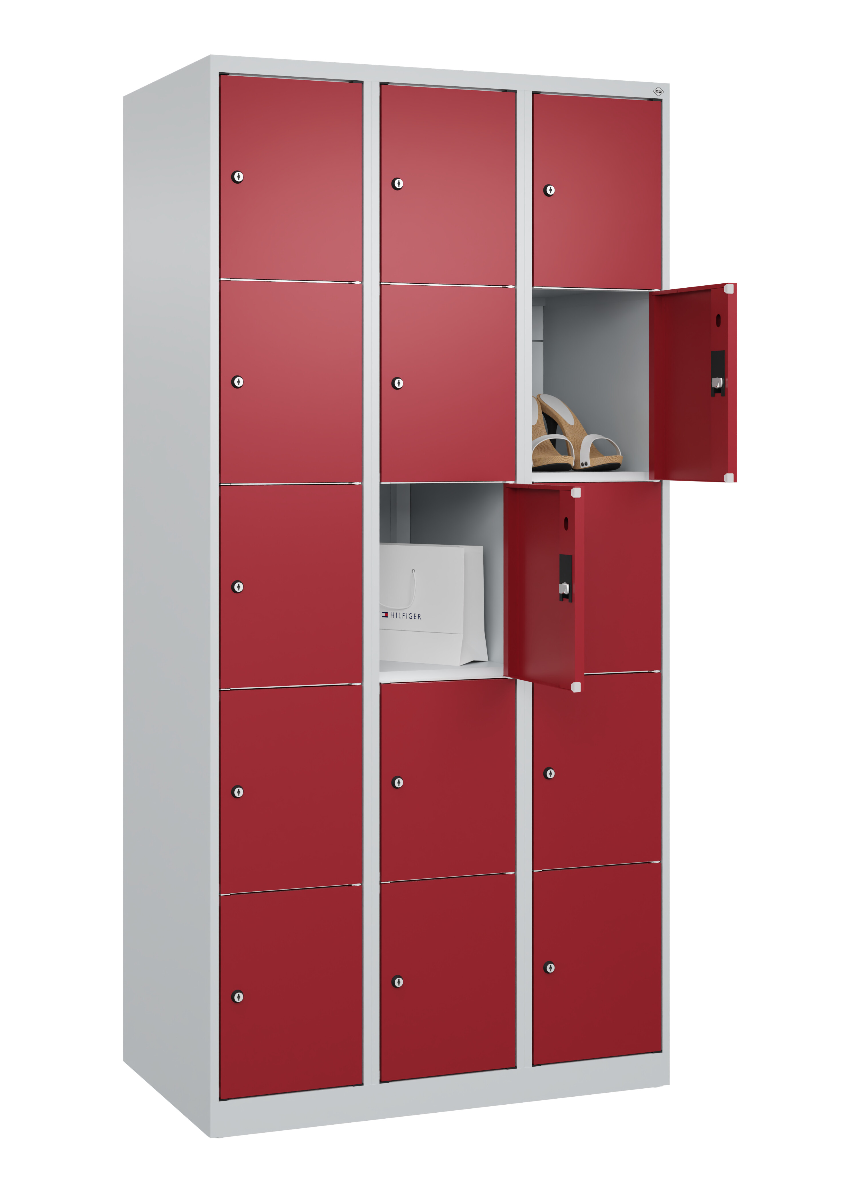 Schließfachschrank Classic Plus, 15 Fächer, 1850x900x500mm