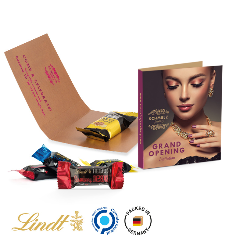 Werbekarte Midi Lindt HELLO Mini Stick