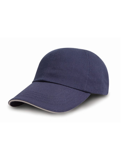 Result Headwear Brushed Cotton Decorators Cap With Sandwich Peak Result Headwear Brushed Cotton Decorators Cap With Sandwich Peak