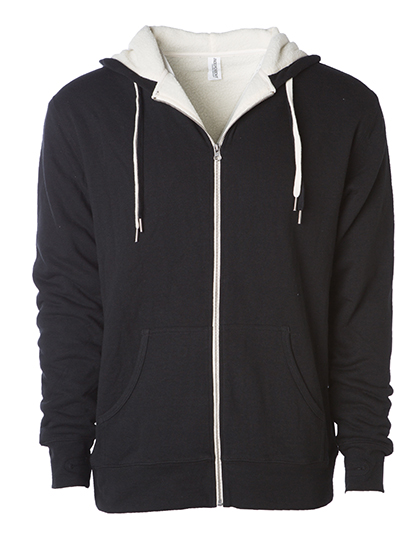 Independent Unisex Sherpa Lined Zip Hooded Jacket